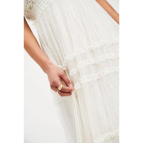 NWT FREE PEOPLE FP ONE BHLDN WATERLILY SAGE MAXI DRESS IN ALABASTER - Picture 10 of 10